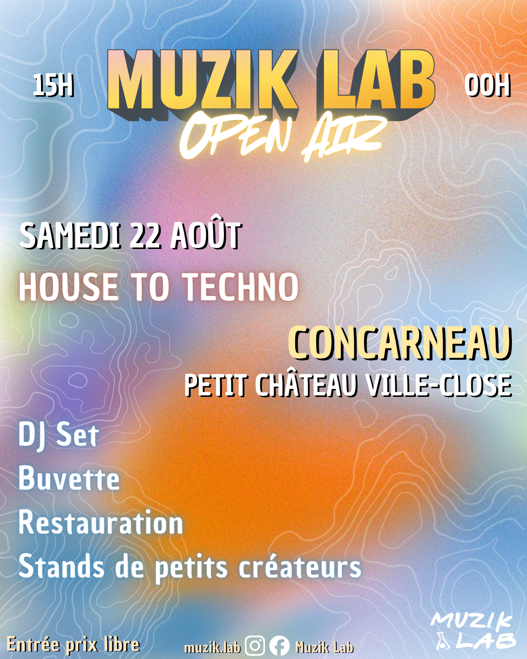 Affiche du Muzik Lab Open Air du 22 août 2026